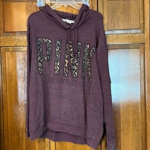 PINK hood with leopard detail